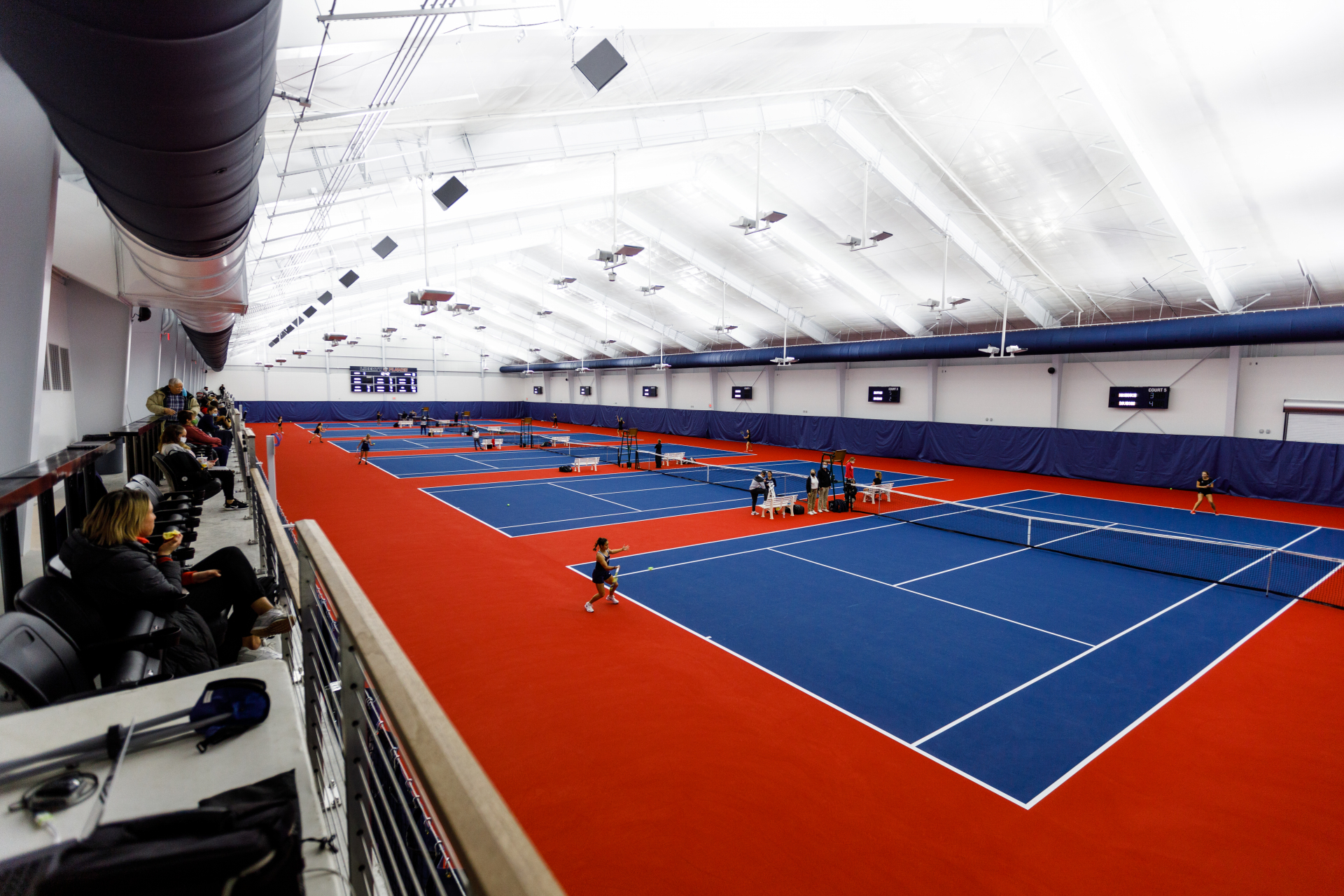 Women’s Tennis takes on Davidson in the Flames new indoor tennis facility on Saturday February, 2021. (Photo by KJ Jugar)